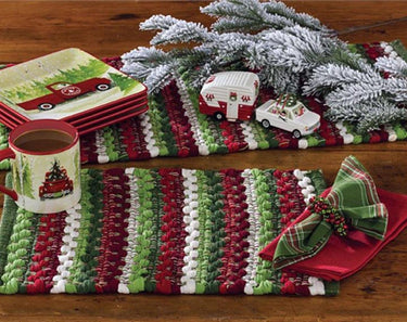 Wintergreen Chindi Table Runner - 13x36 Park Designs - The Fox Decor